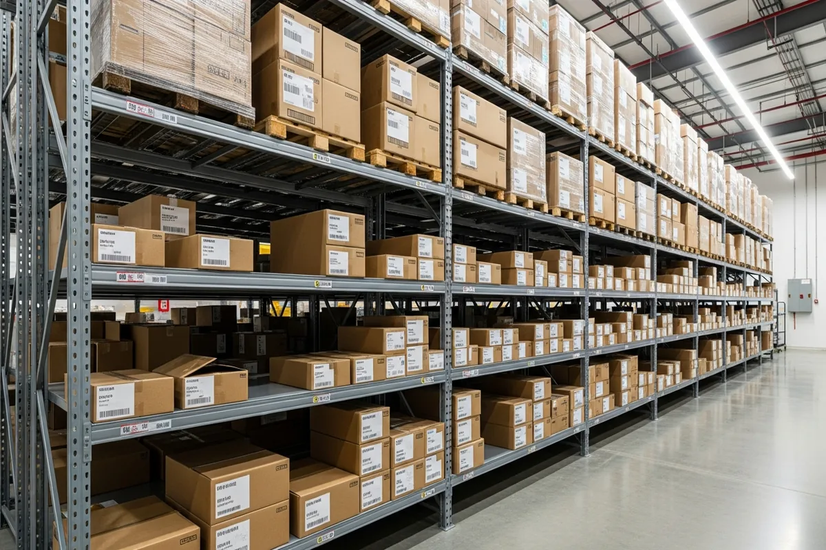 Warehouse fulfillment showing compatible Schlage XceedID proximity cards ready for shipping